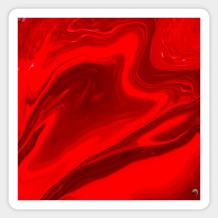 Shades of Red Swirls Original Art Design Sticker